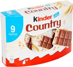 Carrefour KINDER COUNTRY Barre chocolatée offre