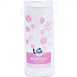 Carrefour CARREFOUR SOFT Cotons à démaquiller Maxi Duo offre