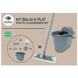 Carrefour CARREFOUR HOME Kit balai à plat essorable offre