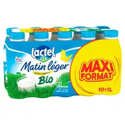 Carrefour LACTEL Lait Matin Léger Bio Maxi Format offre