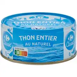Carrefour Market CARREFOUR CLASSIC' Thon Entier offre