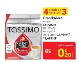 METRO Tassimo - grand'mère offre