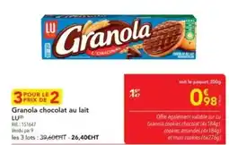 METRO Lu - granola chocolat au lait offre