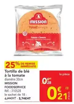 METRO Tortilla de blé à la tomate offre