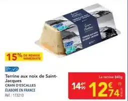 METRO Terrine aux noix de saint- jacques offre
