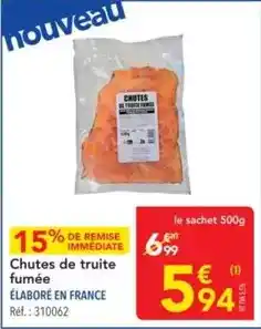 METRO Chutes de truite fumée offre