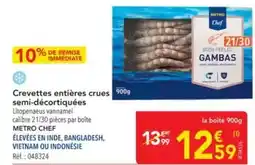 METRO Metro - crevettes entières crues semi-décortiquées offre