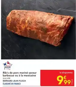 METRO Rib's de porc mariné saveur barbecue ou à la mexicaine offre