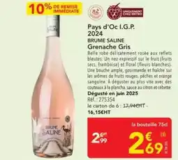 METRO Brume saline - pays d'oc i.g.p. 2024 offre
