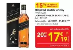 METRO Johnnie walker - blended scotch whisky offre