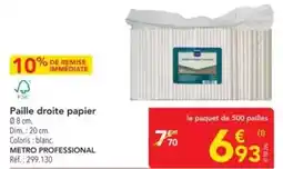 METRO Dim - paille droite papier offre
