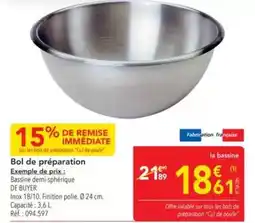 METRO De buyer - bol de préparation offre