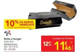 METRO Burger - boîte à offre
