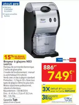 METRO Santos - broyeur à glaçons n53 offre