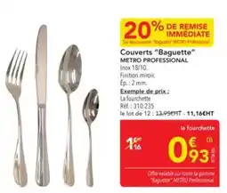 METRO Metro - couverts baguette offre