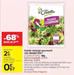 Carrefour Drive Les crudettes - salade mélange gourmand offre