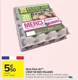 Carrefour Drive Merci - oeufs plein air offre