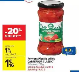 Carrefour Drive Carrefour - poivrons piquillo grillés offre