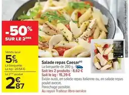 Carrefour Drive Salade repas caesar offre