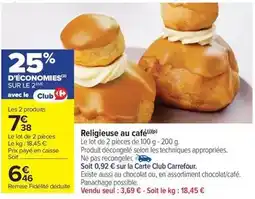 Carrefour Drive Carrefour - religieuse au café offre