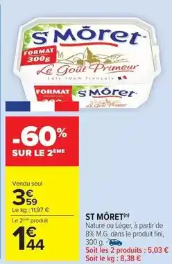 Carrefour Drive St moret - nature ou leger offre