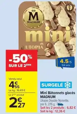 Carrefour Drive Magnum - mini bâtonnets glacés offre