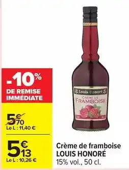 Carrefour Drive Creme de framboise offre