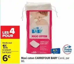 Carrefour Drive Carrefour - maxi coton baby carré offre