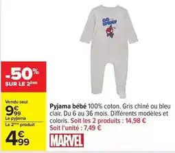 Carrefour Drive Marvel - pyjama bébé offre