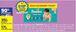 Carrefour Drive Pampers - couches maxi economy pack offre