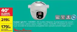 Carrefour Drive Moulinex - cookeo+ gris réf. cc854b10 offre