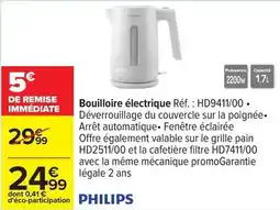 Carrefour Drive Philips - bouilloire électrique réf.: hd941/100 offre
