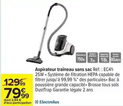 Carrefour Drive Electrolux - aspirateur traineau sans sac réf.: ec41- rf-léc41 offre