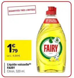 Carrefour Market Liquide vaisselle FAIRY offre