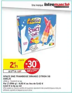 Intermarché SPACE ONE FRAMBOISE ORANGE CITRON X8 offre