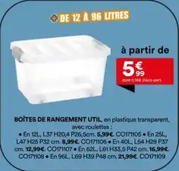 BUT Boîtes de rangement util offre