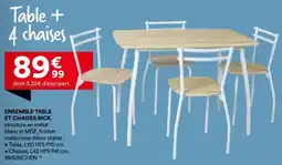 BUT Ensemble table et chaises rick offre