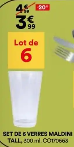BUT Set de 6 verres maldini tall offre