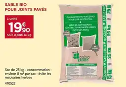Gedimat Sable bio pour joints pavés offre