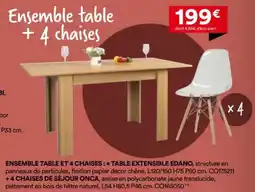 BUT Ensemble table et 4 chaises offre