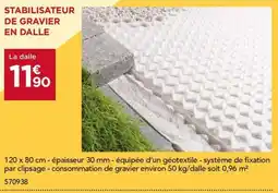 Gedimat Stabilisateur de gravier en dalle offre