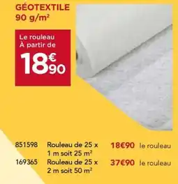 Gedimat Géotextile 90 g/m² offre