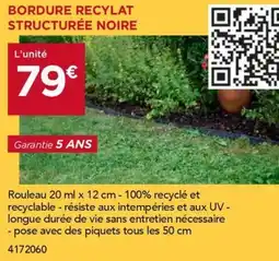 Gedimat Bordure recylat structurée noire offre