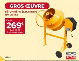Gedimat Bétonnière électrique offre