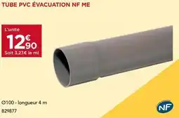 Gedimat Tube pvc évacuation nf me offre