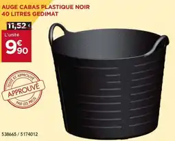 Gedimat Auge cabas plastique noir gedimat offre
