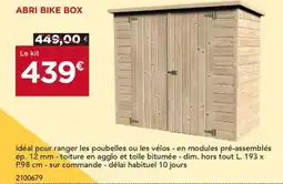 Gedimat Abri bike box offre