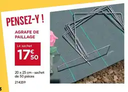 Gedimat Agrafe de paillage offre