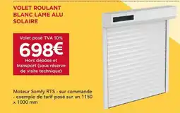 Gedimat Volet roulant blanc lame alu solaire offre