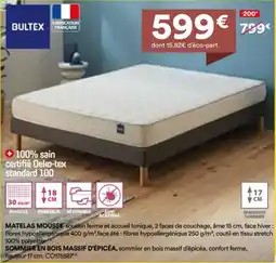 BUT Matelas mousse / sommier en bois massif d'épicéa offre